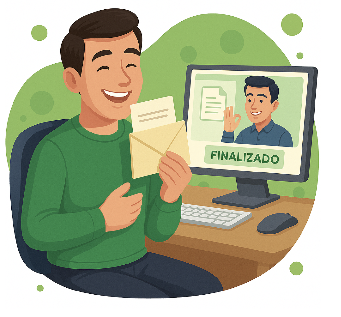 Gestor recibiendo carta